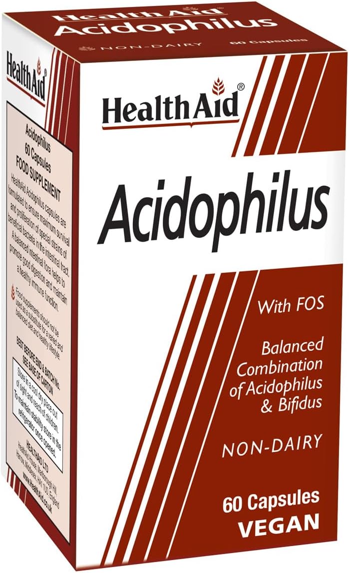 Health Aid Acidophilus Probiotic 100 Million Active Cultures, 60 Vegicaps