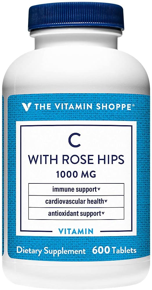 The Vitamin Shoppe C-1000 with Rose Hips – 600 Tablets