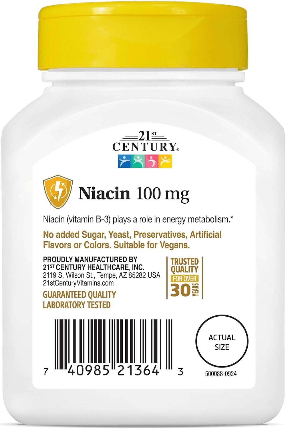 21st Century Niacin 100 mg Tablets, 110 Count - görsel 3