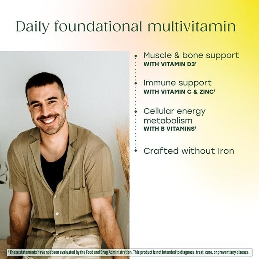 MegaFood One Daily Iron Free Multivitamin – Real Food, Non-GMO, Vegetarian – 90 Tablets