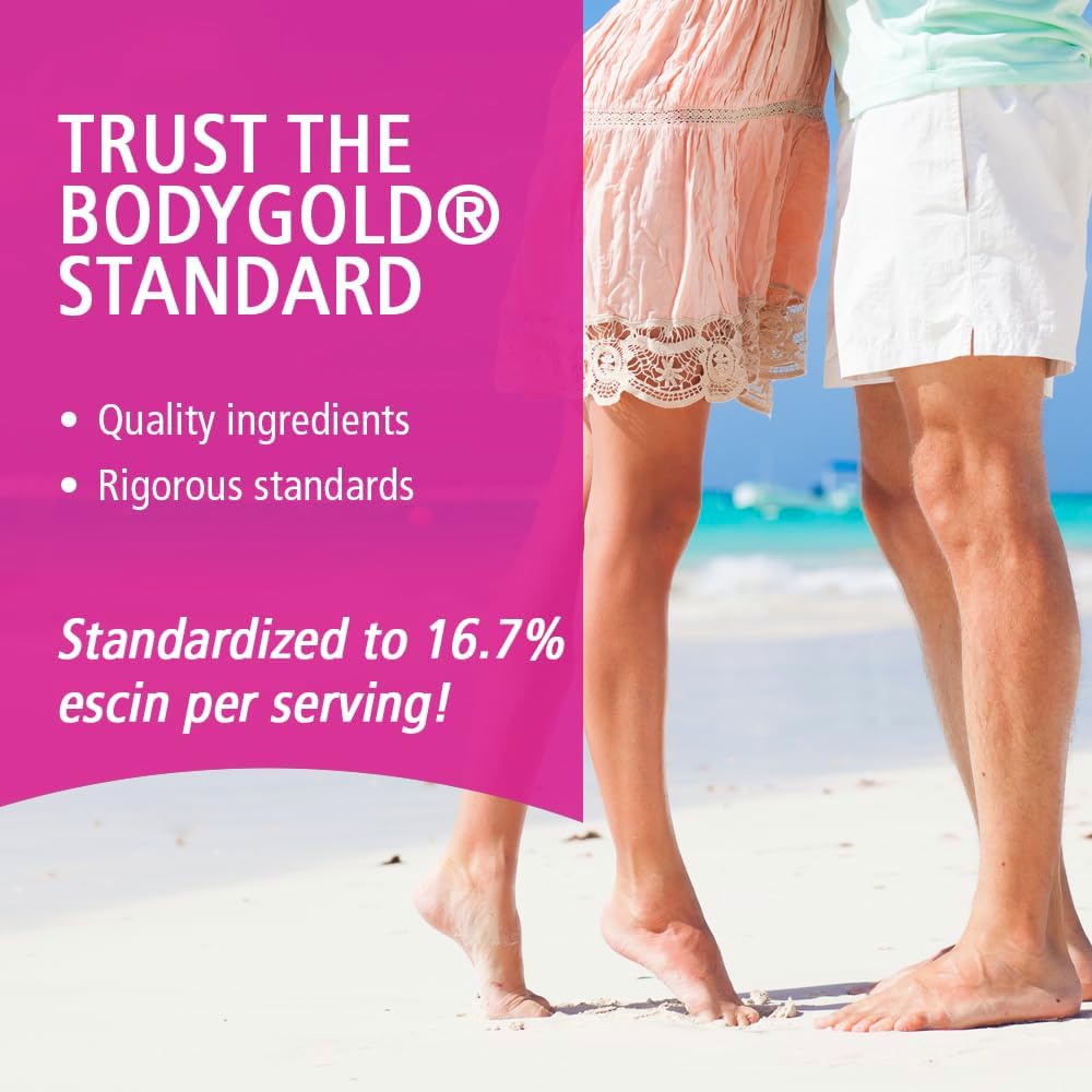 Body Gold Venastat - Leg Vein Support with Horse Chestnut and Diosmin - 60 Veggie Capsules