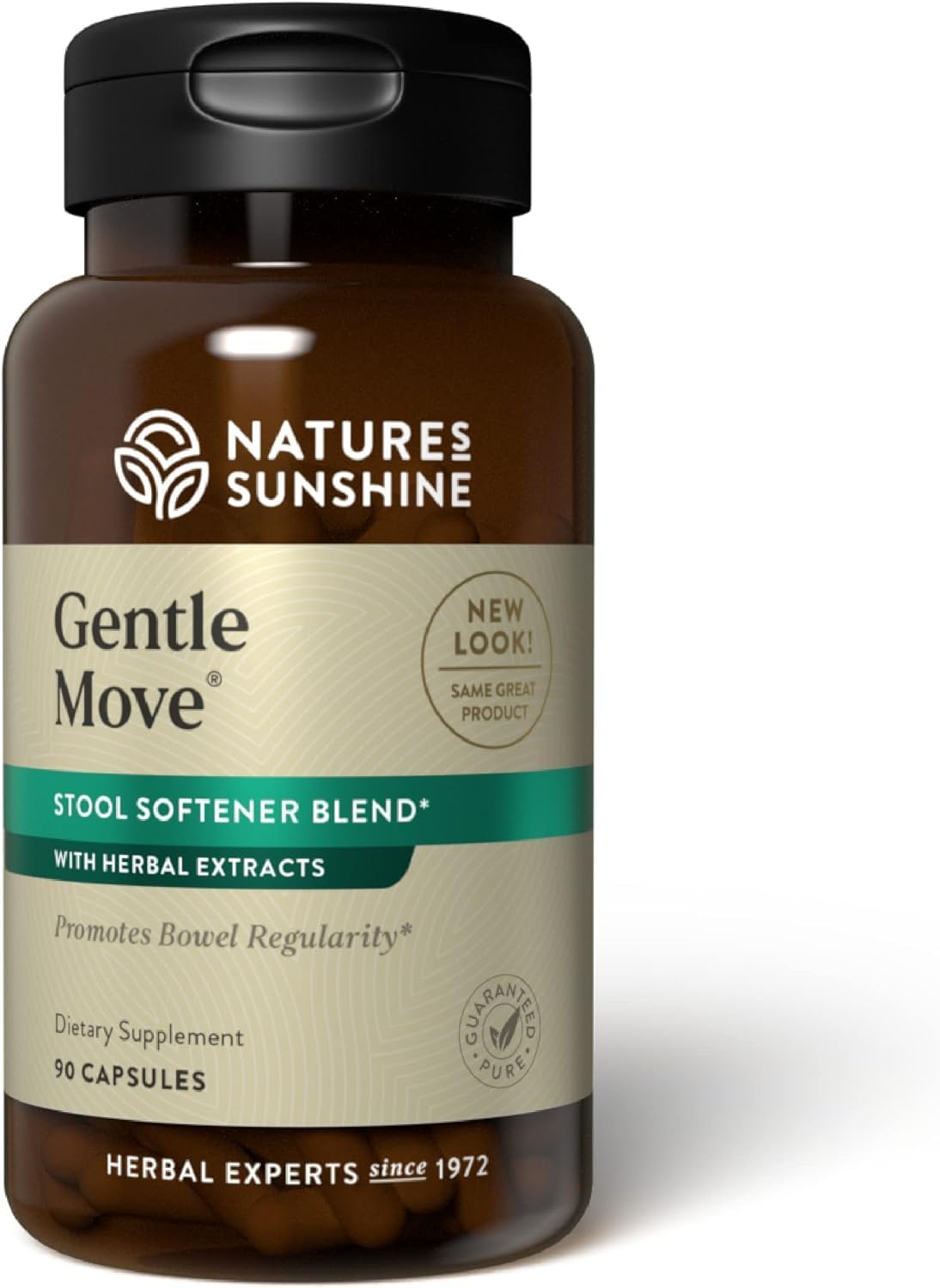 Nature's Sunshine Gentle Move - Natural Digestive Support for Regularity, 90 Capsules