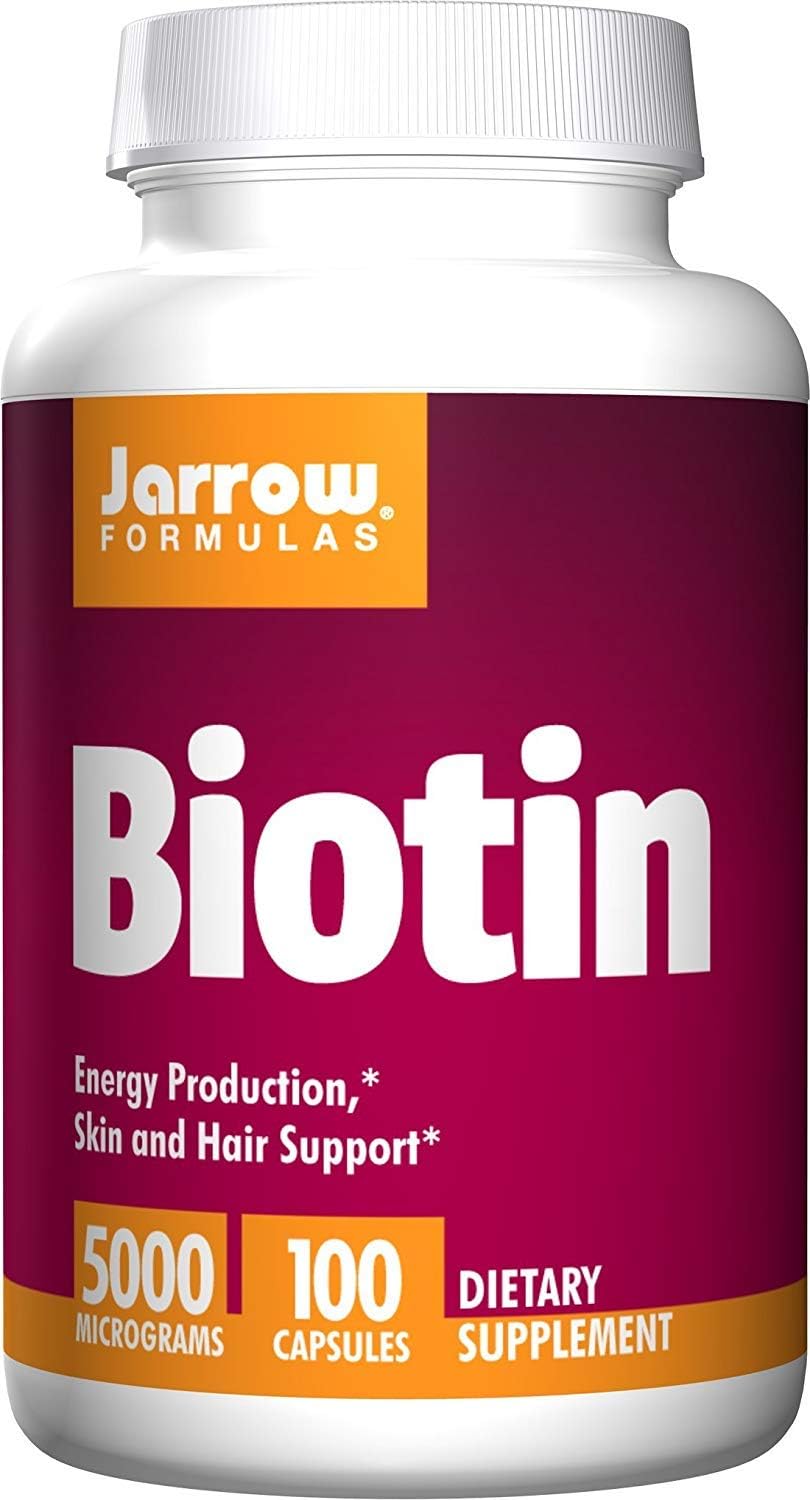 Jarrow Formulas Biotin 5000 mcg – 100 Veggie Caps, Pack of 2