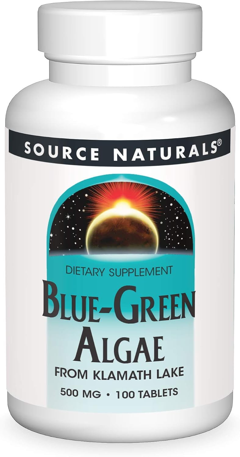 Source Naturals Blue Green Algae from Klamath Lake – 500 mg, 100 Tablets