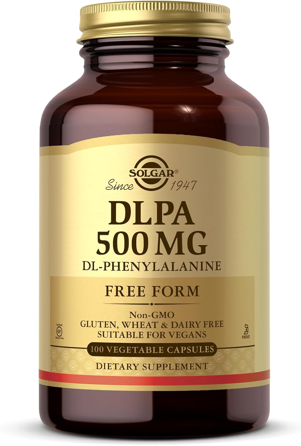 Solgar DLPA 500mg, 100 Vegetable Capsules