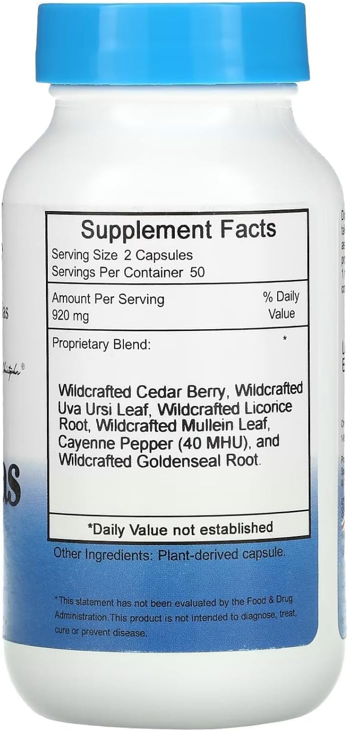 Dr. Christopher's Formulas Pancreas Formula, 100 Vegetarian Capsules