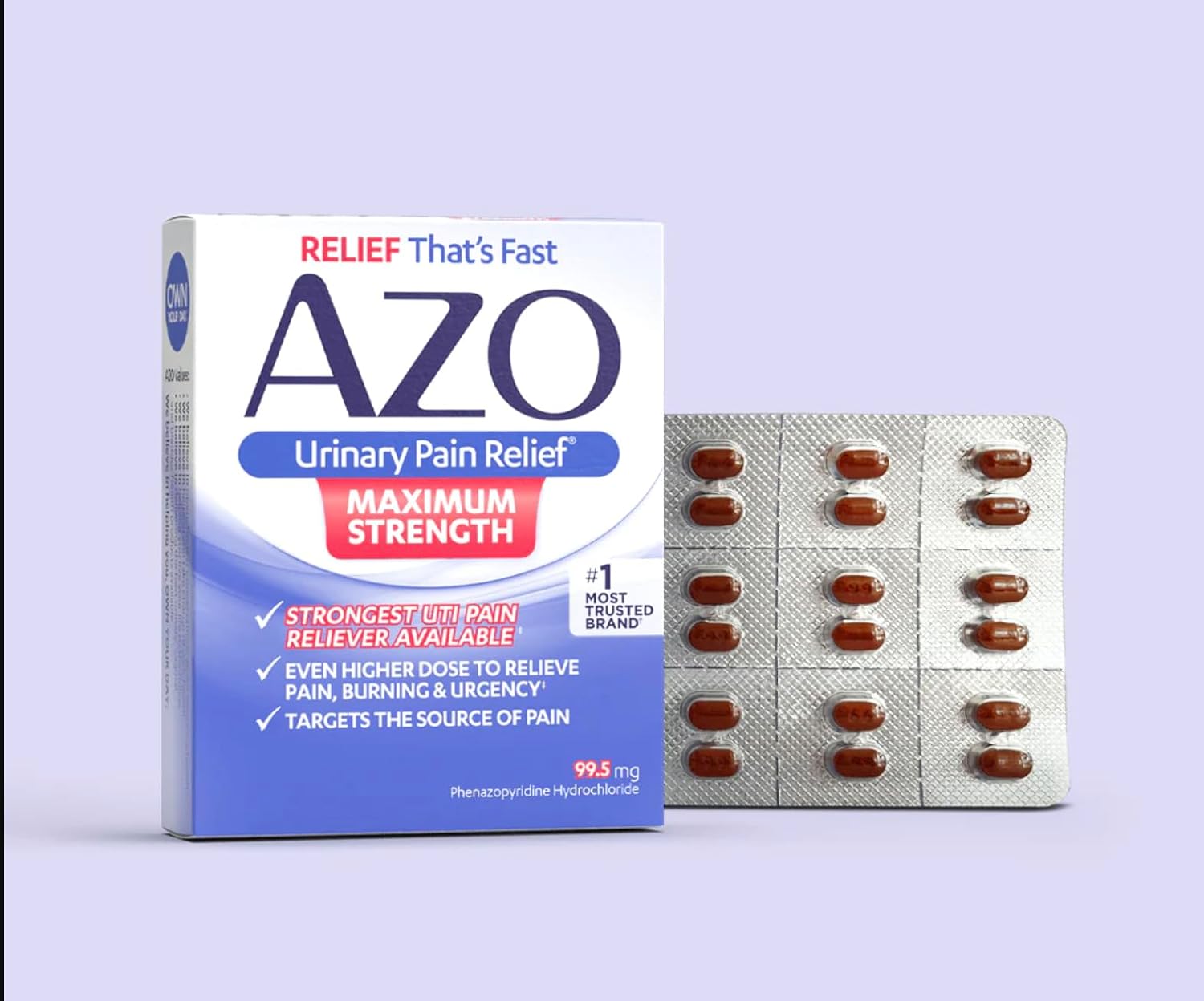 AZO Urinary Pain Relief Max Strength 12 Count Tablets - görsel 2