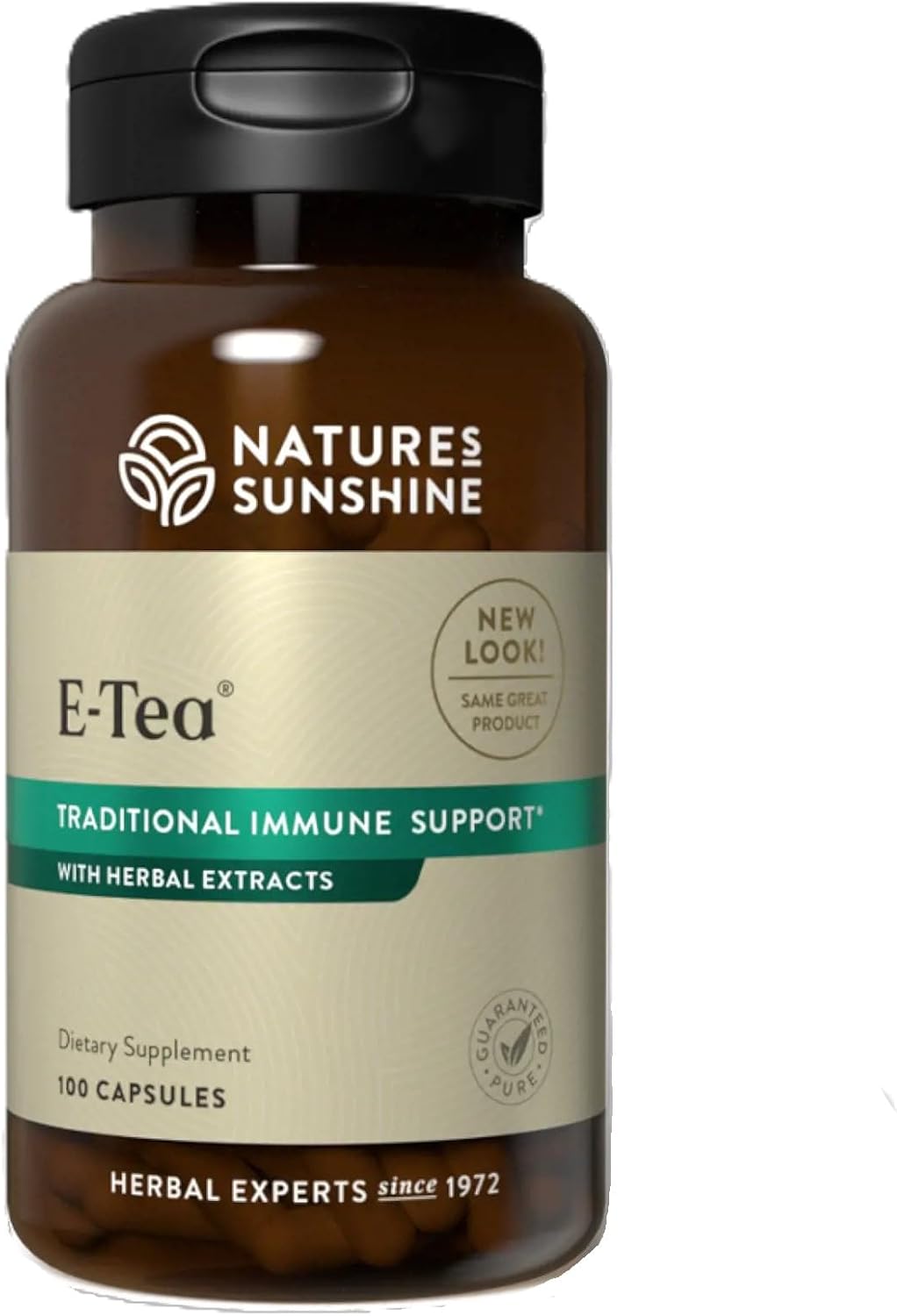 Nature's Sunshine E-Tea Capsules – Essiac Tea Herbal Supplement for Immune and Digestive Support