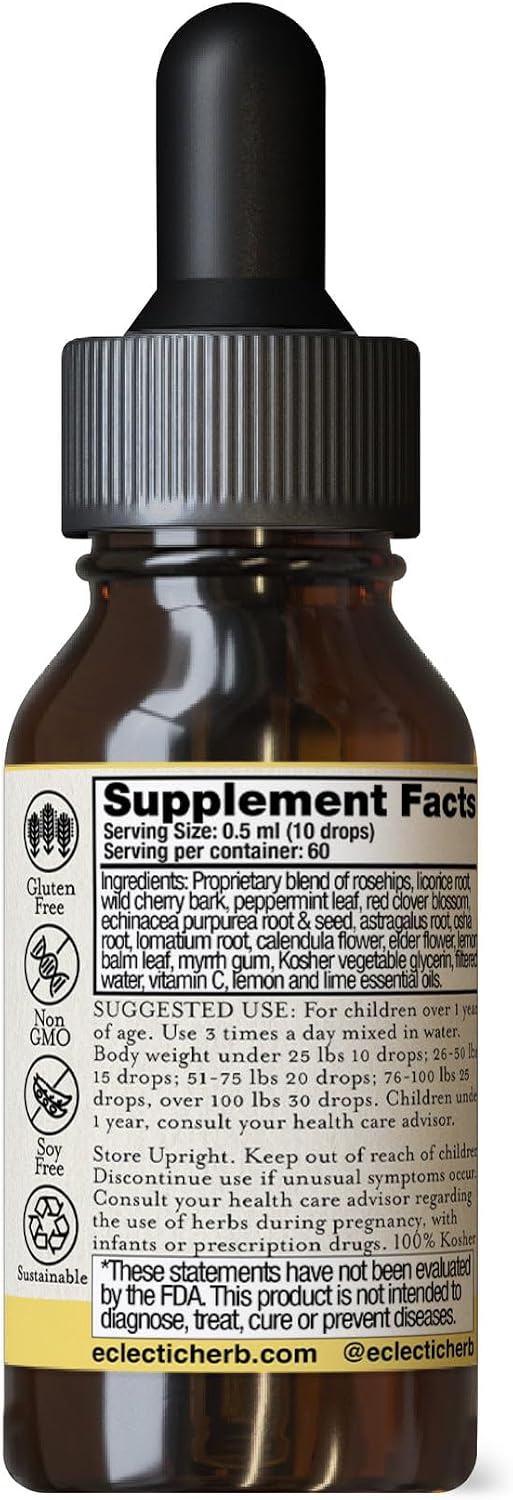 Eclectic Herb Organic Kid's Herbal Biotic - Lemon Lime Flavour - 1 fl oz (30 ml)