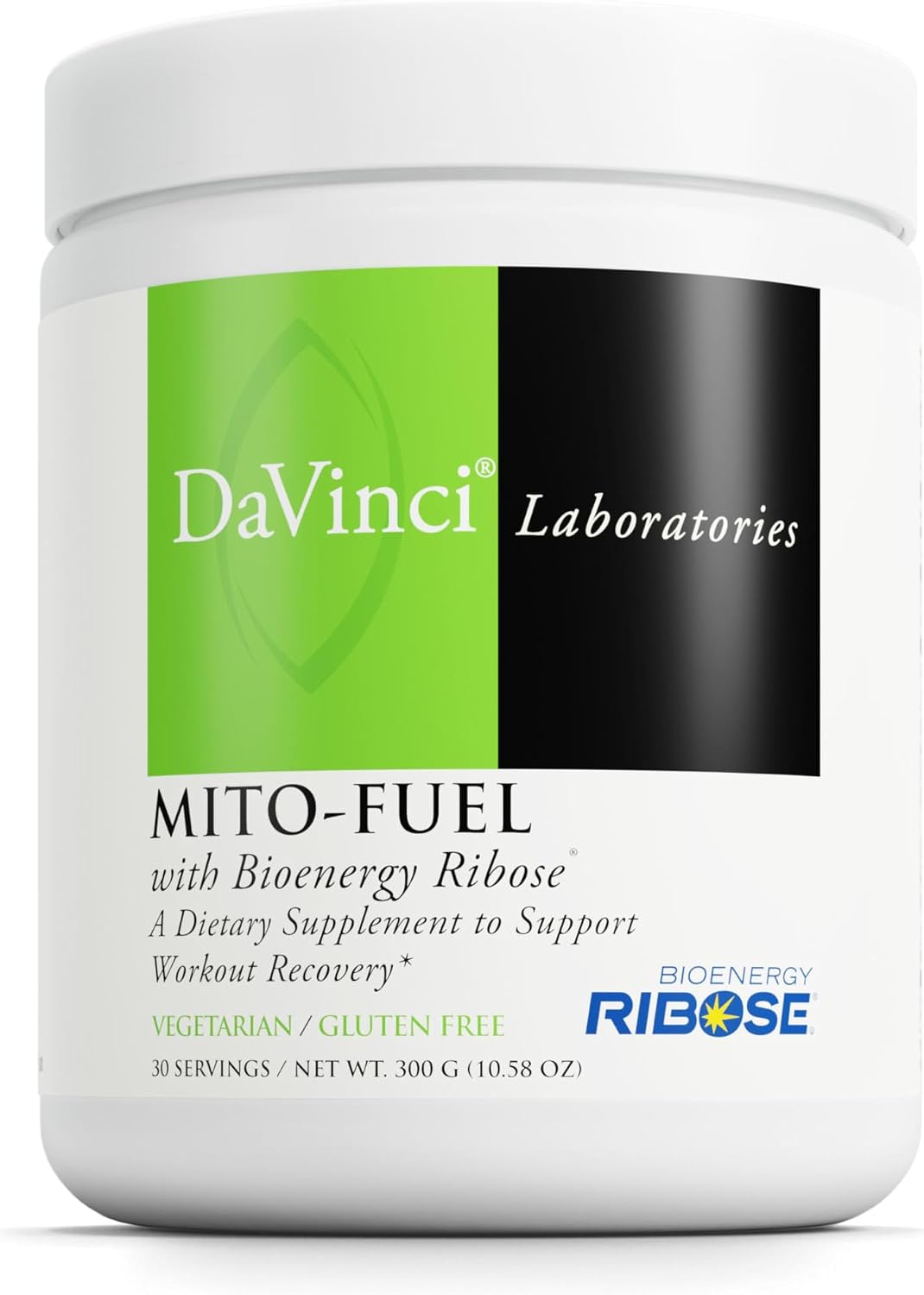 DAVINCI Labs Mito-Fuel with D-Ribose – Muscle Recovery and Energy Powder (300g, 30 Servings)