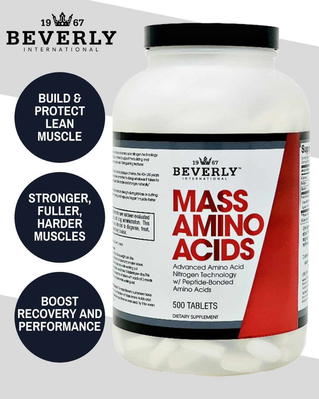 Beverly International Mass Amino Acids – 500 Tablets - görsel 4