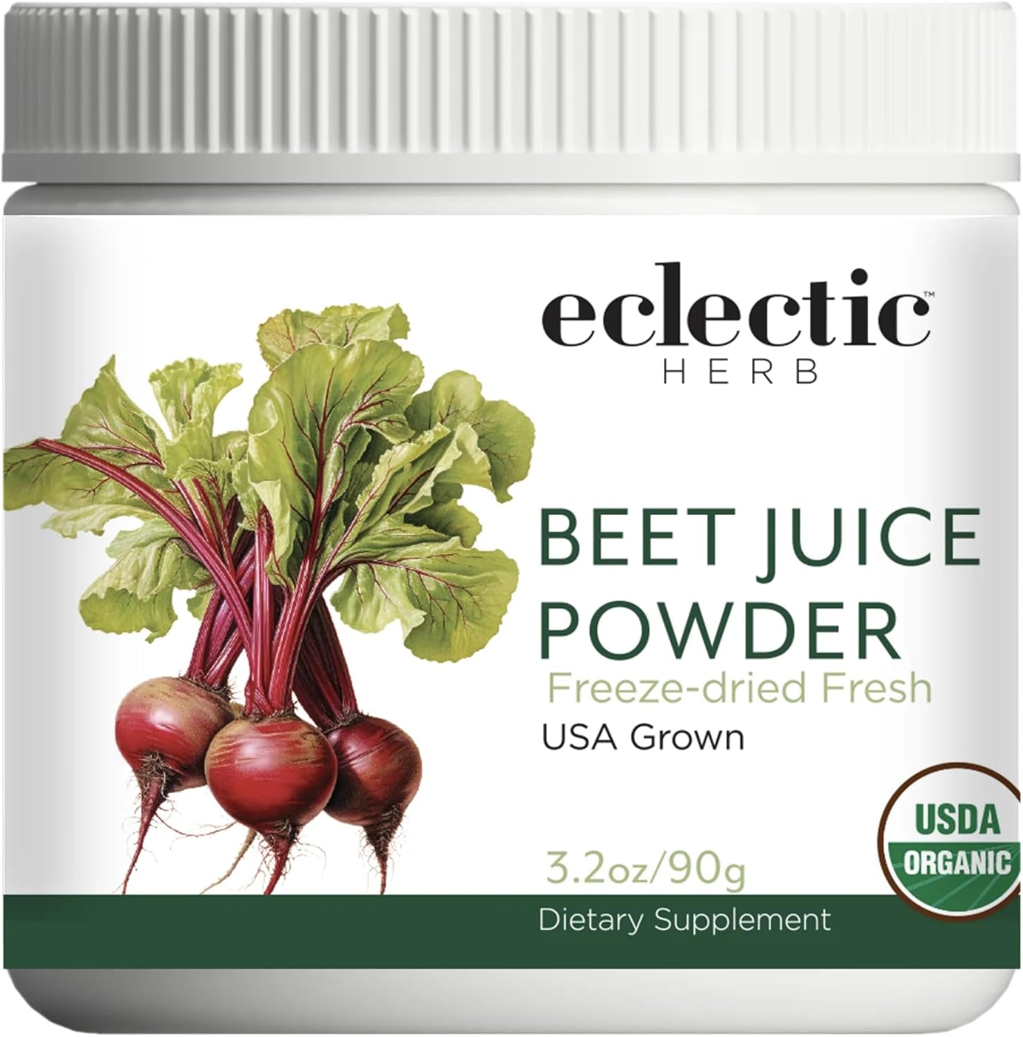 Eclectic Herb - Organic Beet Juice Powder | Stamina & Endurance | Cardiovascular Health, Circulation & Blood Pressure Support | Natural, Vegan, Non-GMO (90 g)