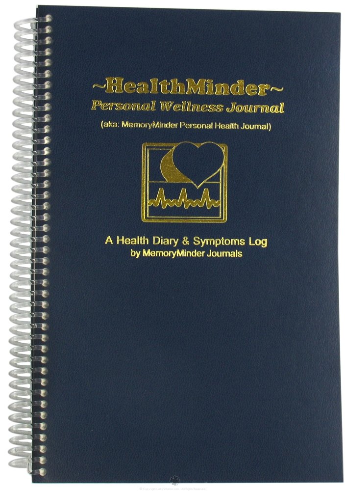 HealthMinder Personal Wellness Journal: Health & Wellness Diary, Symptoms Log, Track Health, Weight, Medications, Blood Pressure, Sugar Levels & Wellness