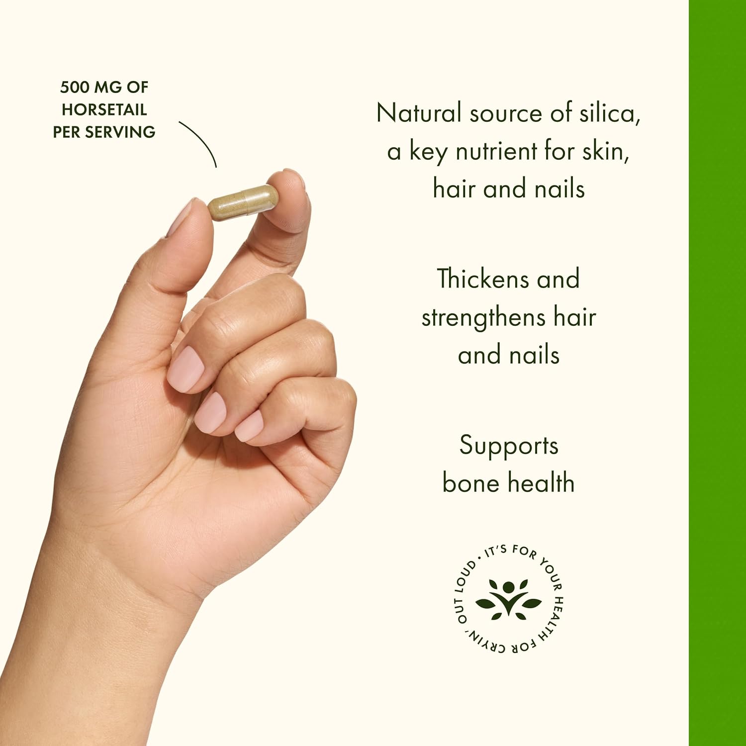 Swanson Horsetail – Herbal Supplement for Healthy Hair, Skin & Nails – 500 mg, 90 Capsules