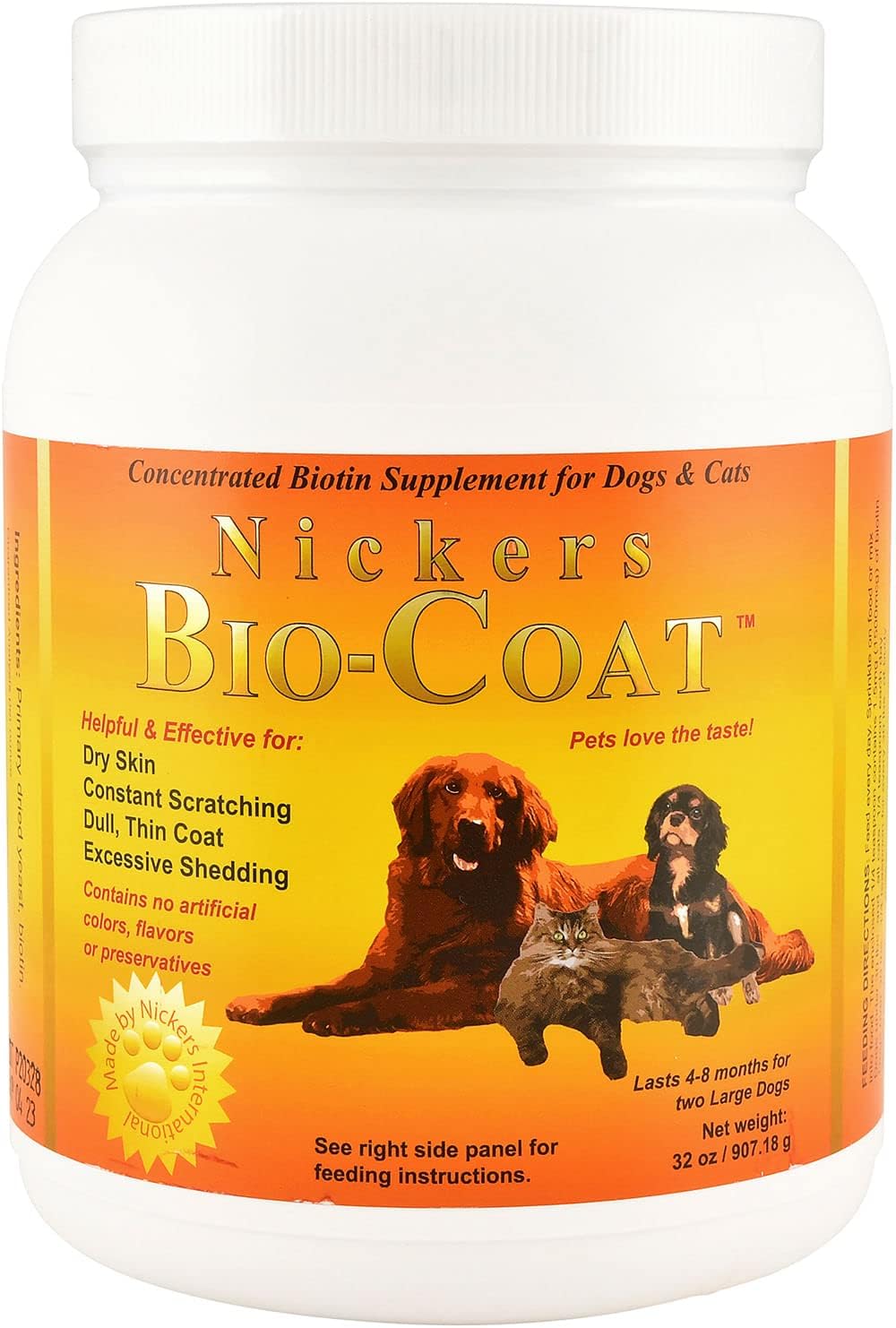 Bio-Coat Concentrated Biotin Supplement for Dogs and Cats - 32 oz (946 mL) by Nickers - görsel 1