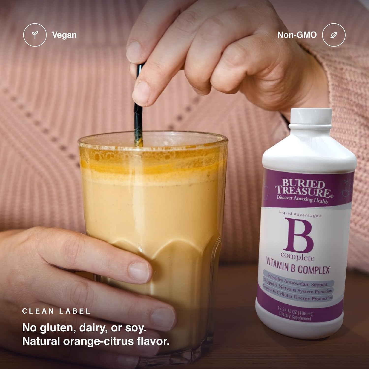 Buried Treasure B Complete - Liquid Methylated B-Complex, 16 fl oz (473 mL)
