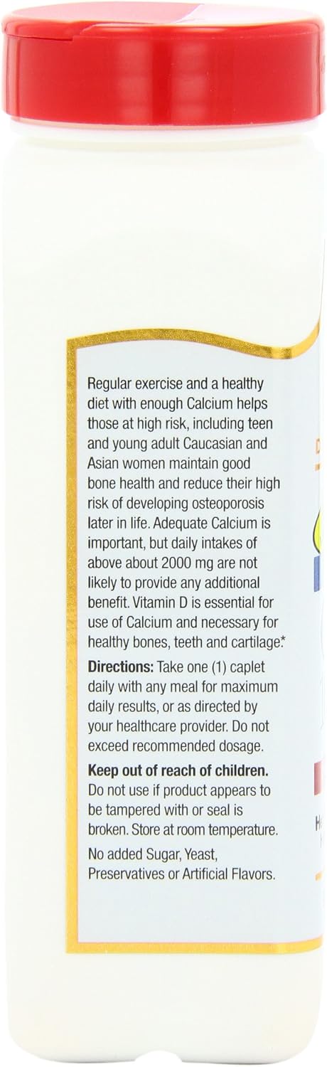 21st Century Calcium 1000mg Plus Vitamin D3 800 IU, 90 Tablets (Pack of 4) - görsel 2