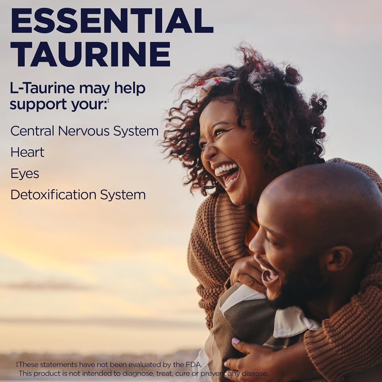 KAL L-Taurine 500mg - Amino Acid Support for Heart, Nerves, & Eyes - 60 Quick-Dissolve Tablets