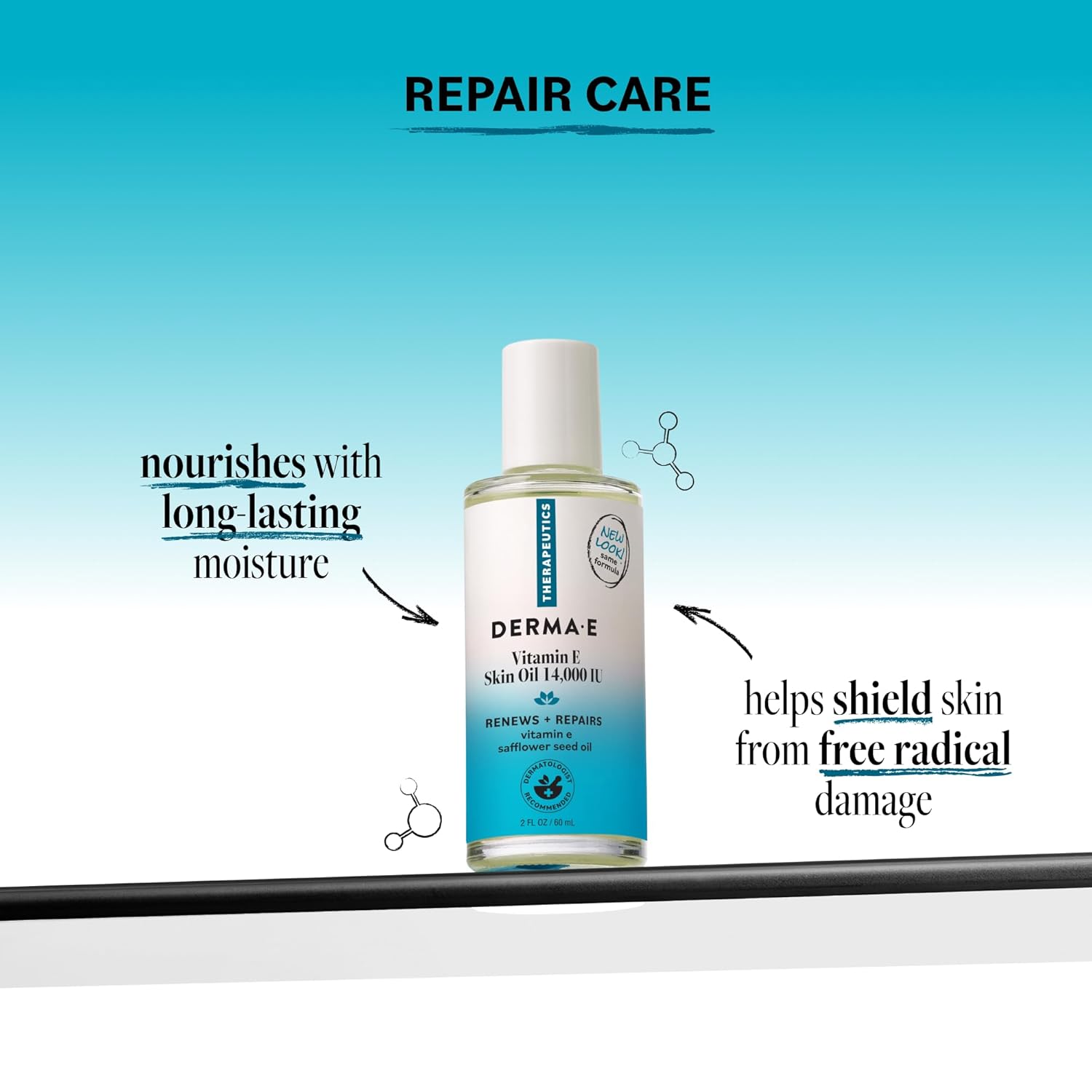 Derma E Vitamin E Skin Oil 14,000 IU with Safflower Oil - Hypoallergenic & Fragrance Free (59 mL)