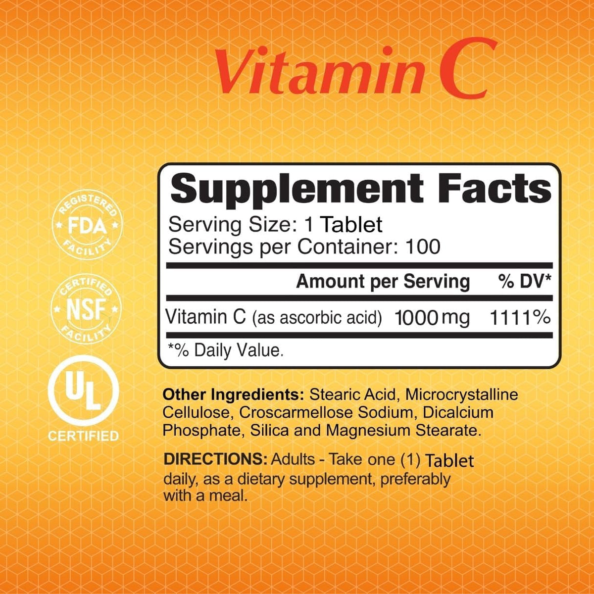 ALFA VITAMINS Vitamin C 1000 mg - Immune Support and Healthy Skin Supplement, 100 Tablets - görsel 4