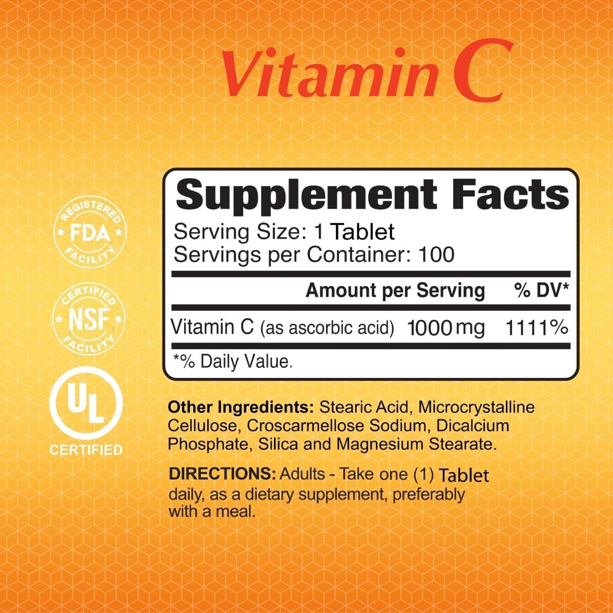 ALFA VITAMINS Vitamin C 1000 mg - Immune Support and Healthy Skin Supplement, 100 Tablets - görsel 4