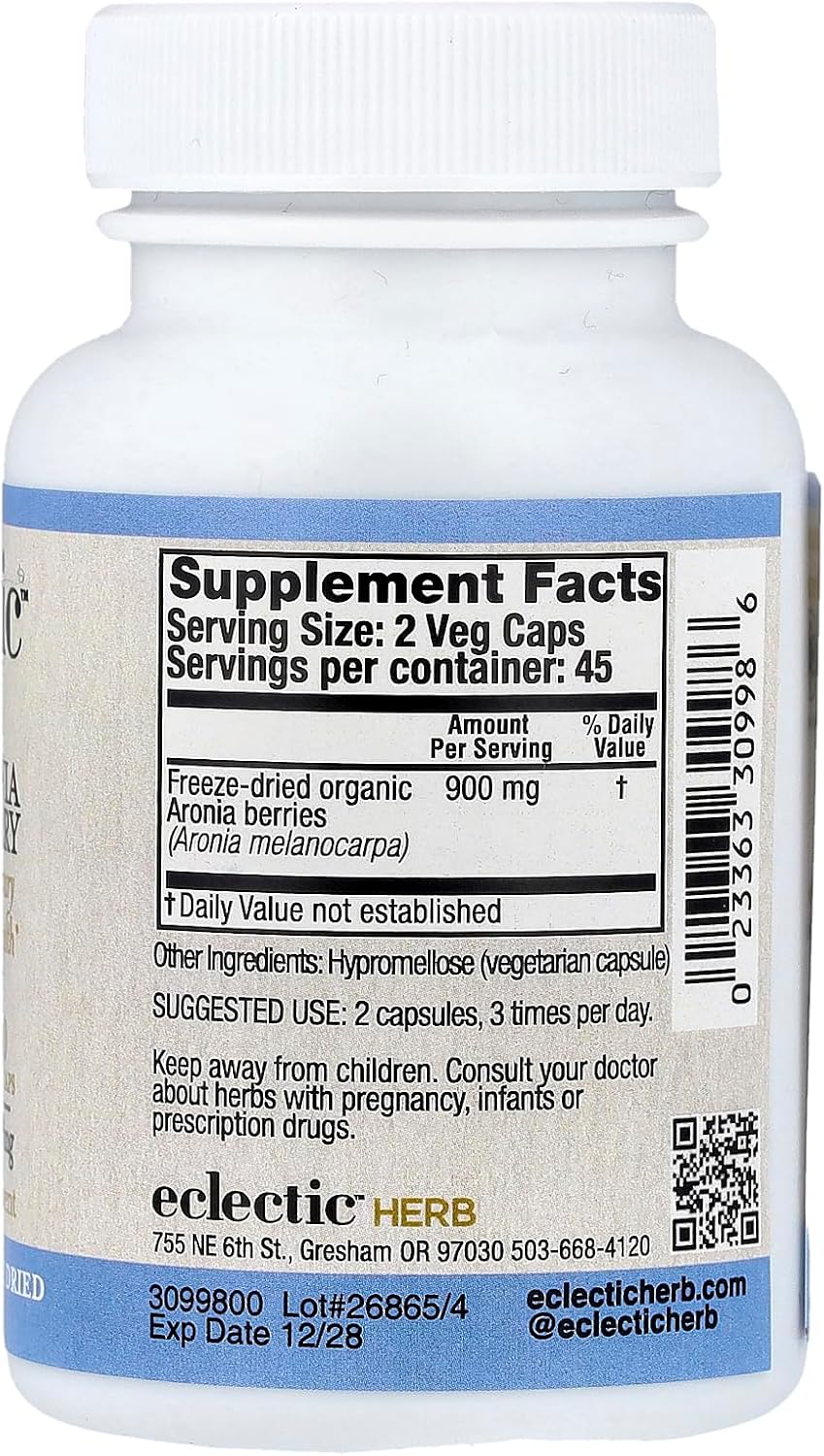 Eclectic Aronia Berry Cog Fdv, Blue, 90 Capsules