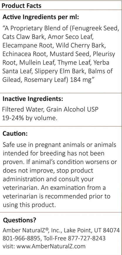 Amber NaturalZ Numo Care Respiratory Support for Dogs, 30 ml