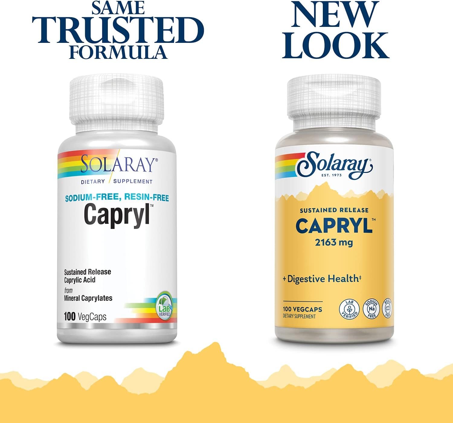 Solaray Capryl - Caprylic Acid Capsules with Calcium, Magnesium and Zinc