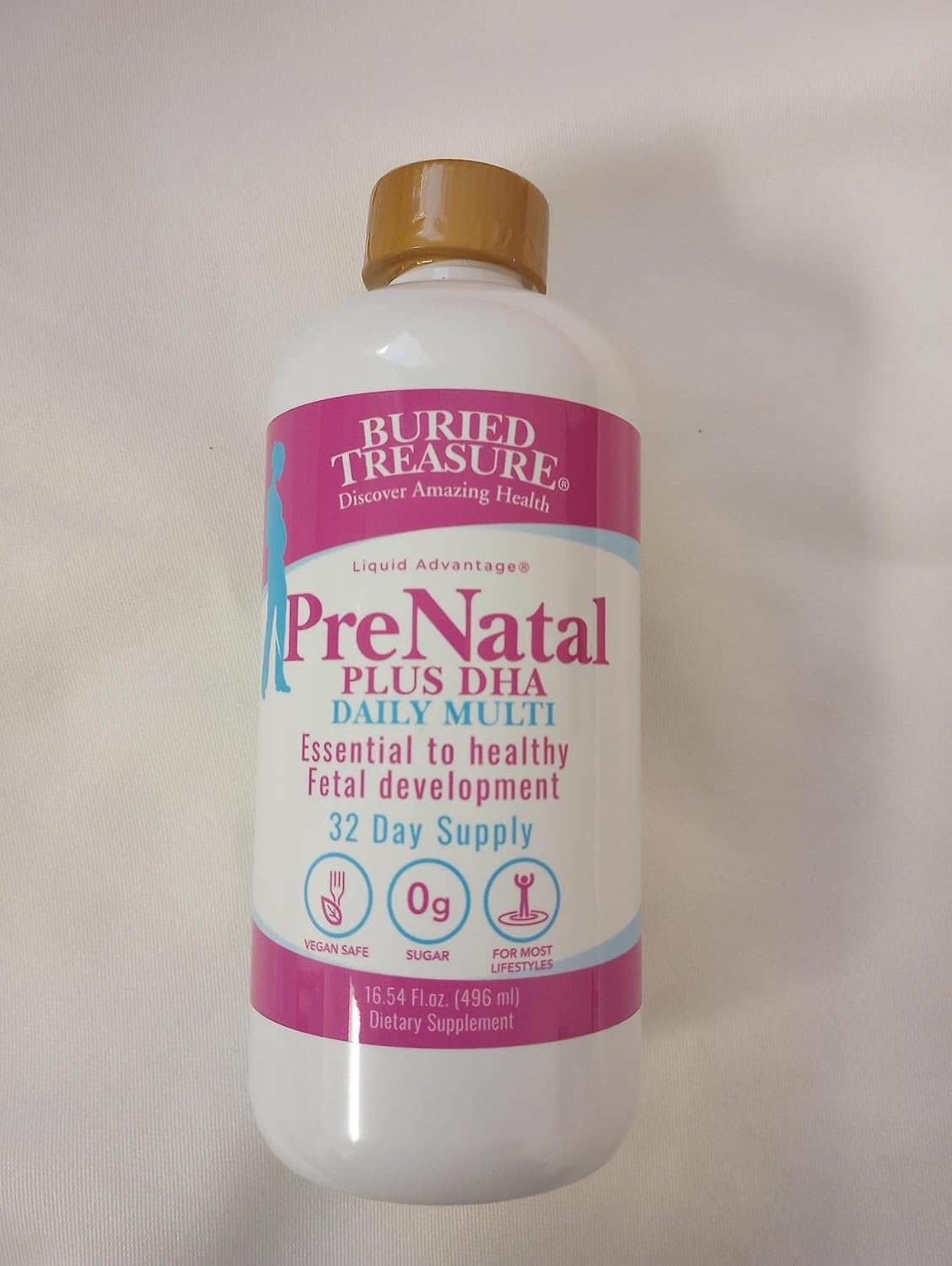 Buried Treasure Prenatal Plus DHA Complete - Liquid Prenatal Vitamin with DHA, Omega-3 and Iron
