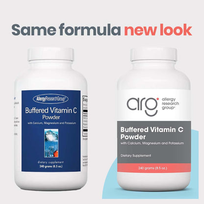 ARG Buffered Vitamin C Powder – Buffered Vitamin C for Antioxidant & Immune Support – Ascorbic Acid with Calcium, Magnesium & Potassium – Non-GMO & Gluten-Free – 102 Servings – 8.5 oz