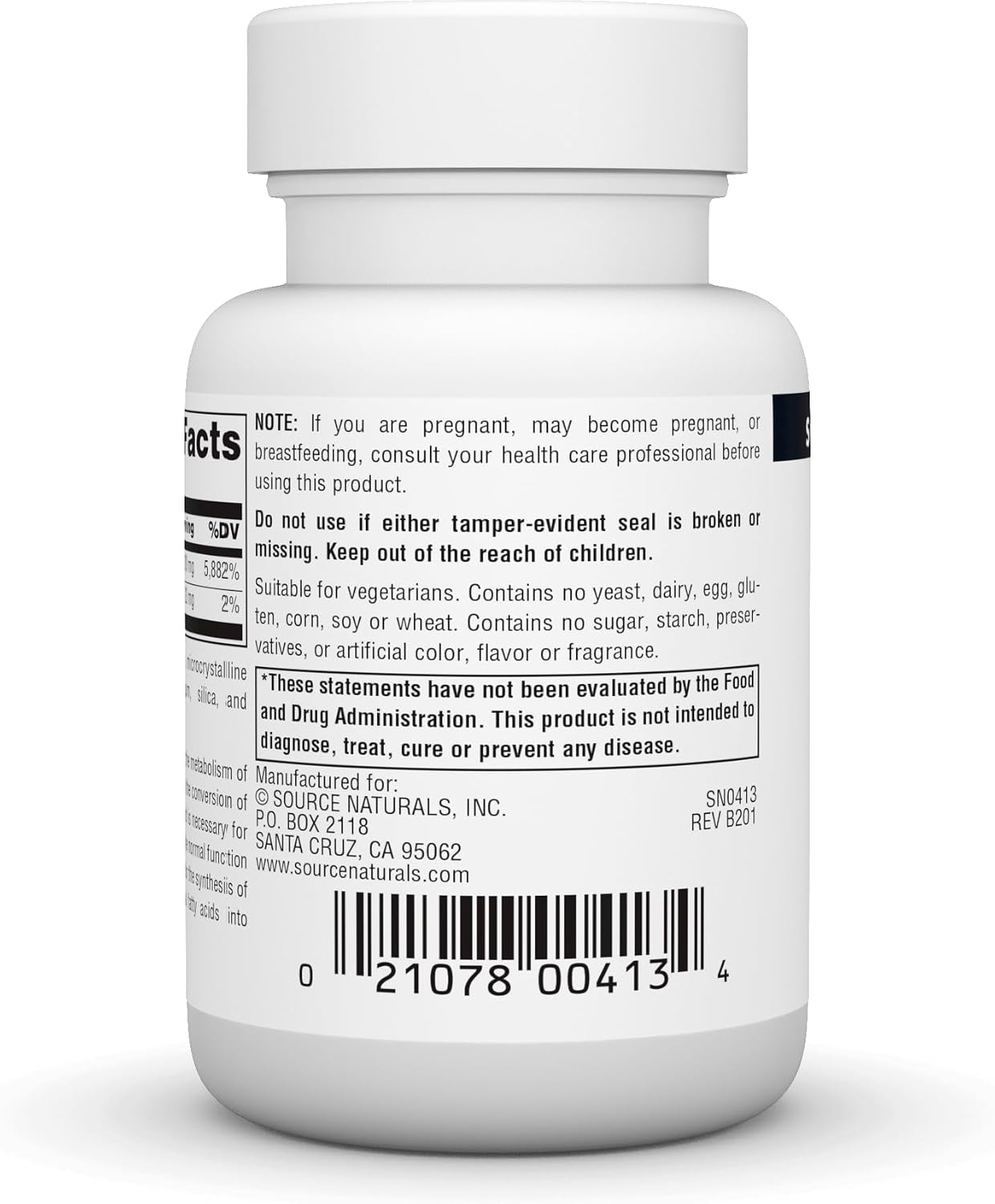 Source Naturals Vitamin B-6 100mg – 100 Tablets