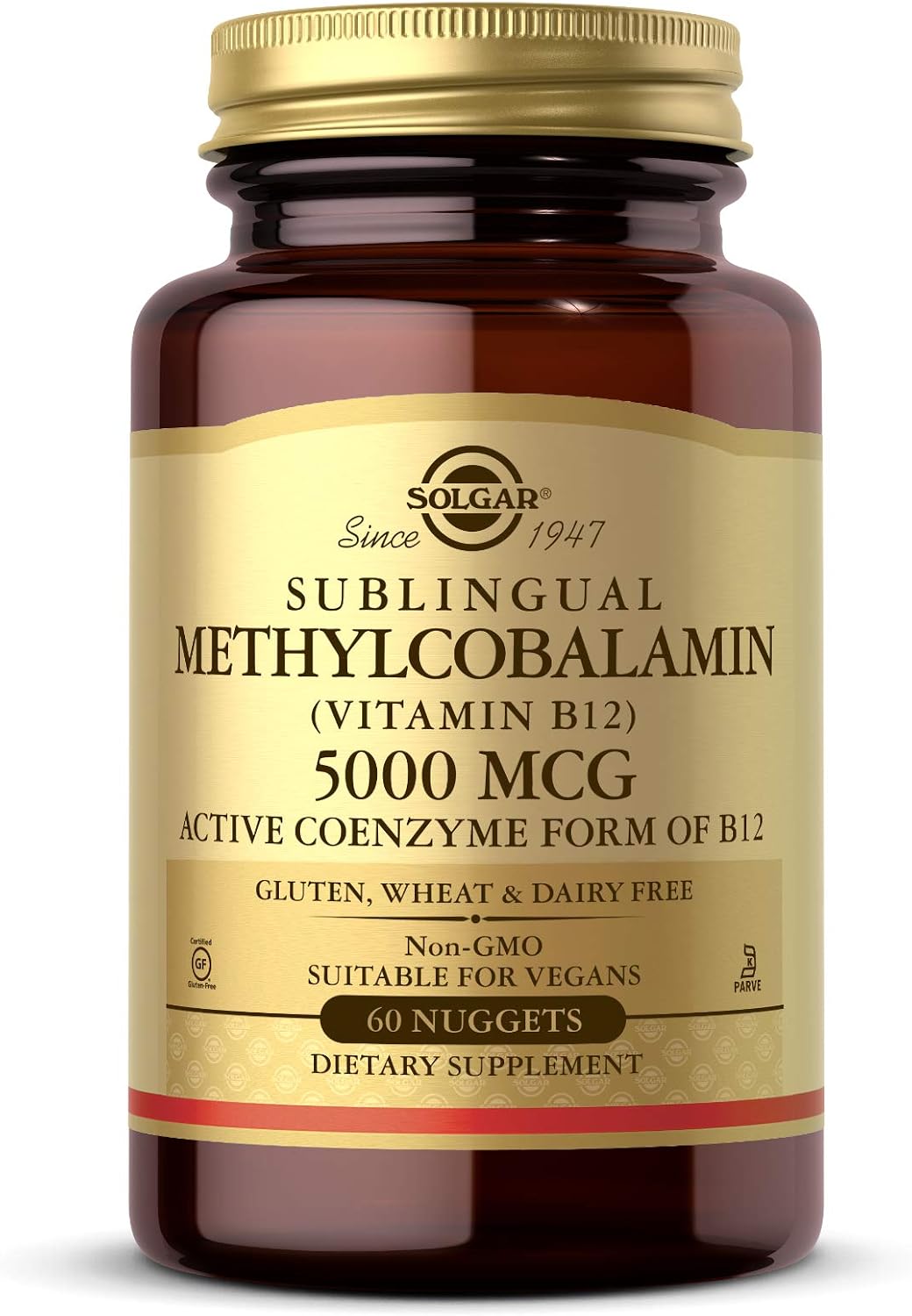 Solgar Methylcobalamin (Vitamin B12) 5000 mcg, 60 Nuggets - Cherry Flavour
