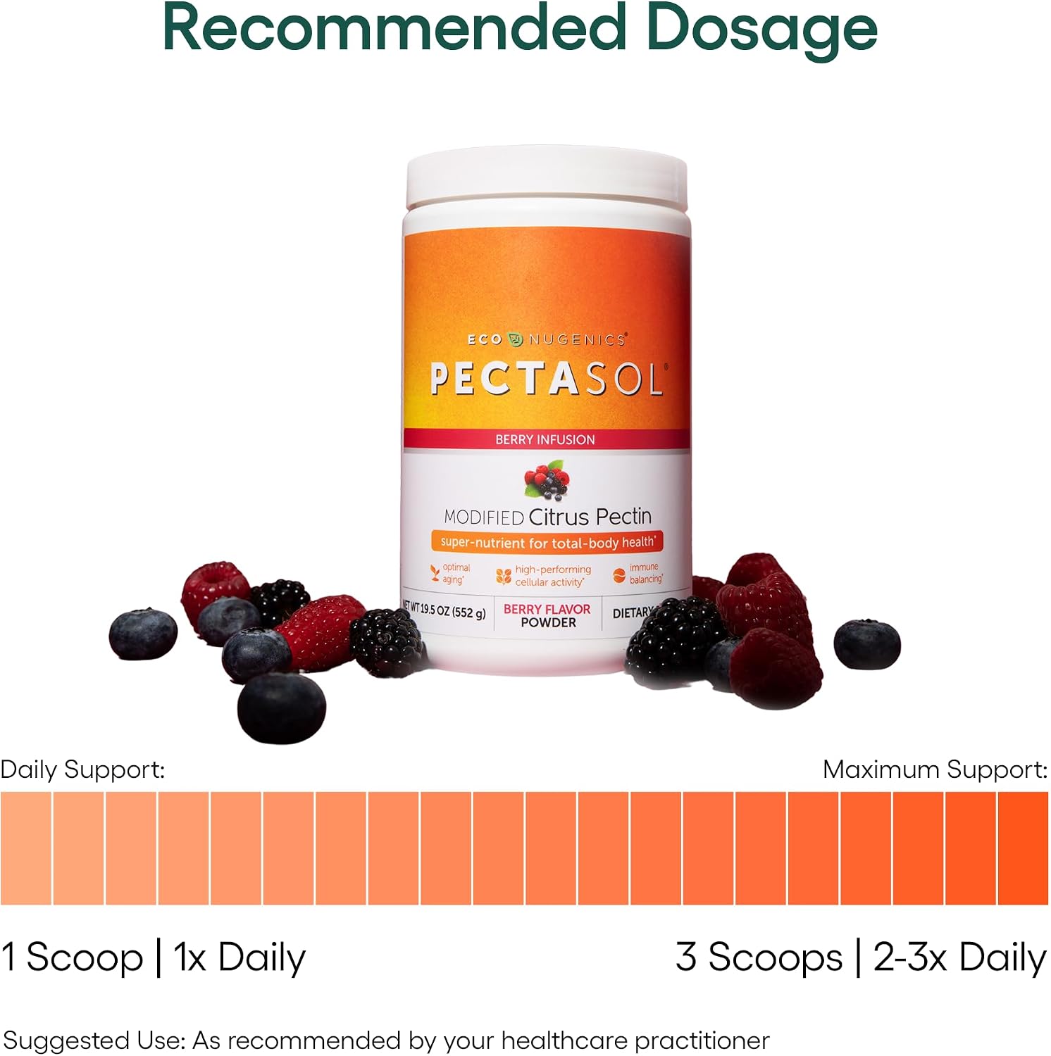 PectaSol Modified Citrus Pectin – Berry Powder, 551 g