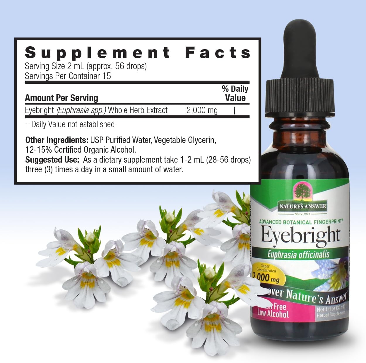 Nature's Answer Eyebright Herb with Organic Alcohol, 30 mL