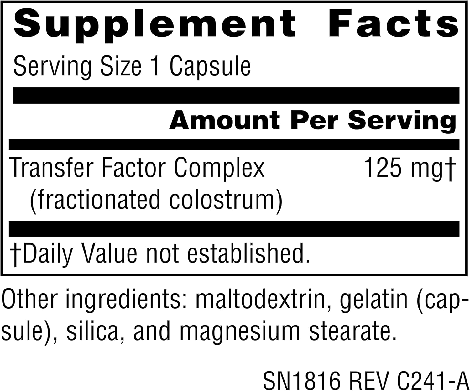 Source Naturals Wellness Transfer Factor - Immune Support Supplement, 125 mg, 60 Capsules