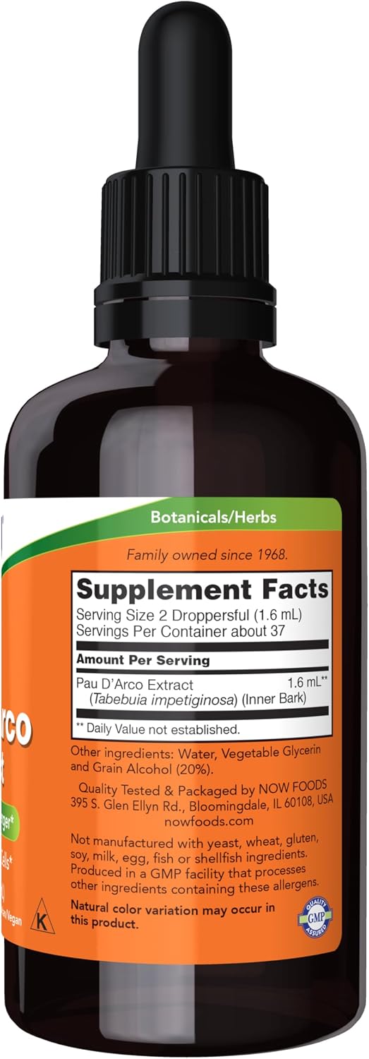 NOW Foods Pau D'Arco Extract Liquid – 60 ml