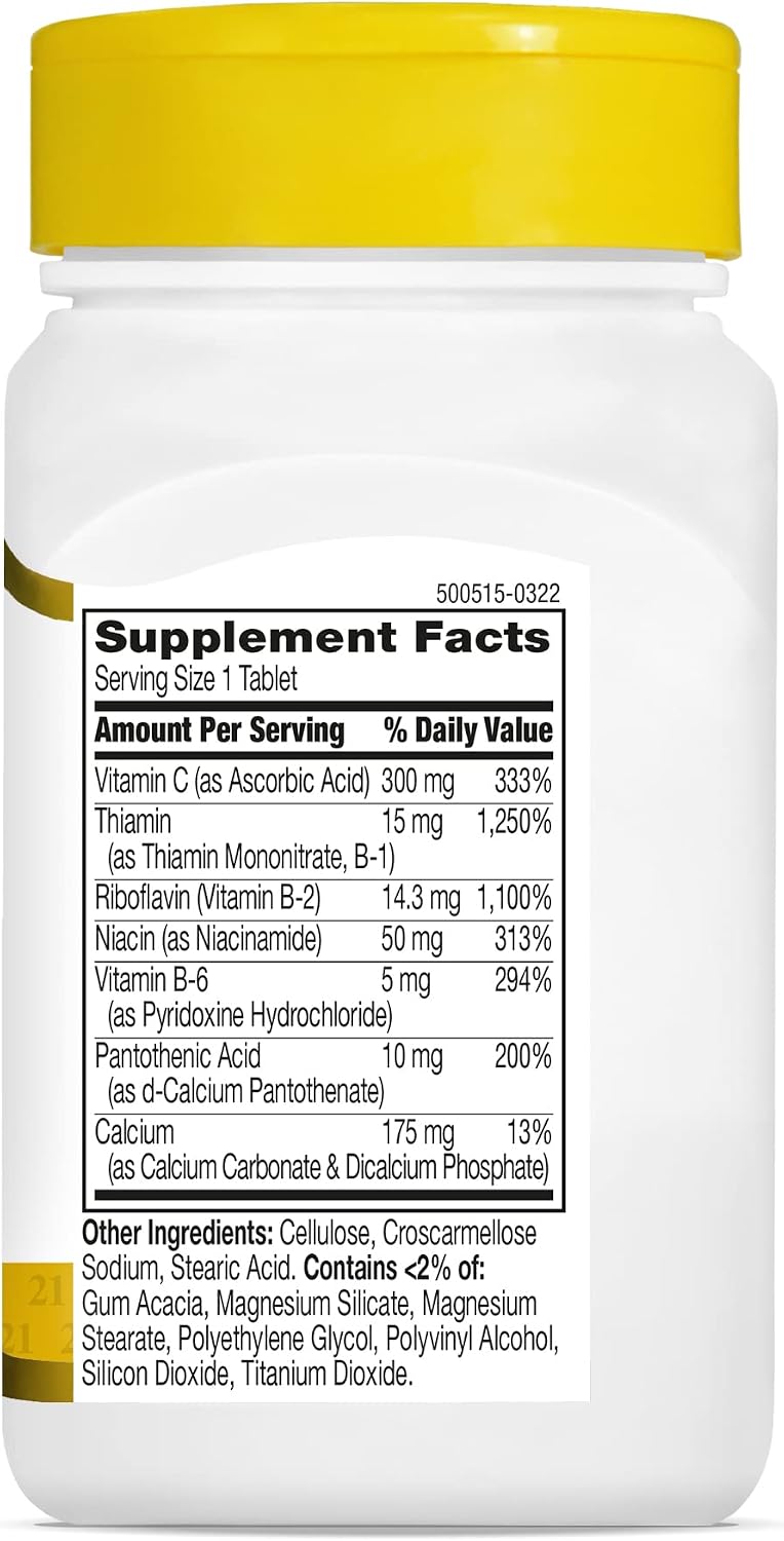 21st Century B Complex Plus Vitamin C, 100 Tablets - görsel 9