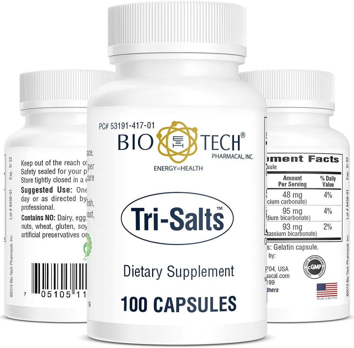 Bio-Tech Pharmacal Tri-Salts (120 g Powder) - görsel 1