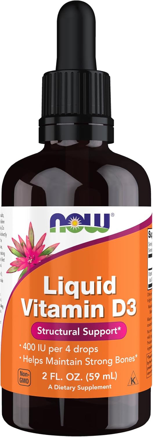 NOW Foods Liquid Vitamin D-3 – 2 oz (59 mL)