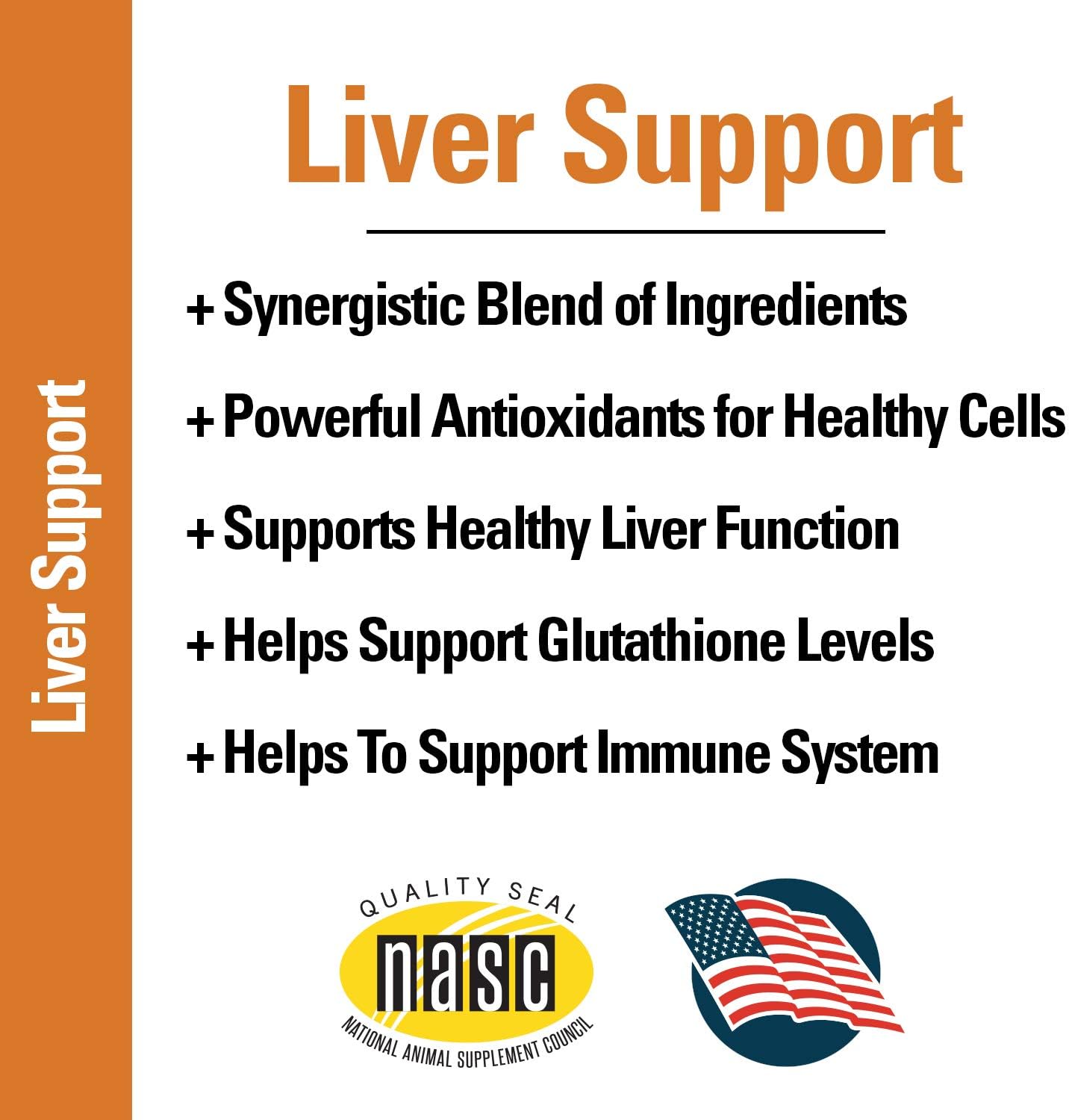Vet Classics Liver Support Pet Health Supplement for Dogs and Cats – Liver Functions – B-Vitamins, Glutathione, Milk Thistle – 60 Chewable Tablets (Canada)