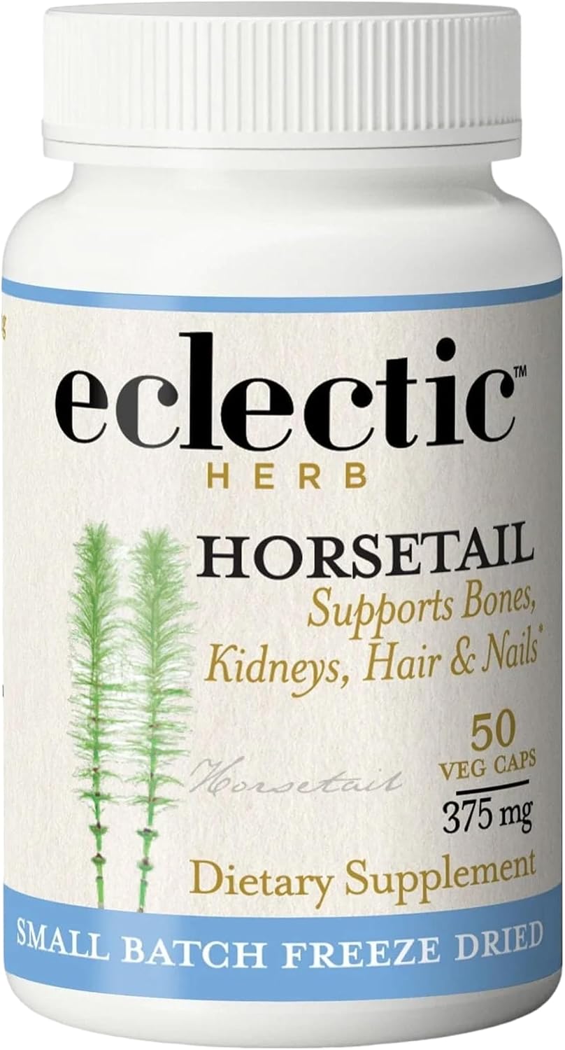 Eclectic Herb Horsetail Capsules - Mineral and Nutritional Support for Hair, Skin, and Nails, Freeze-Dried, 90 Capsules