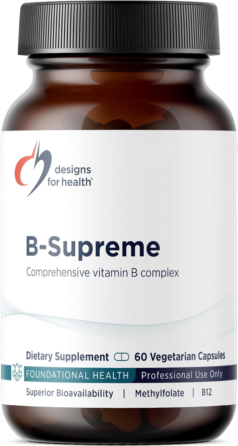 Vitamin B Supreme - B Complex Supplement with Folate, B12, Niacin