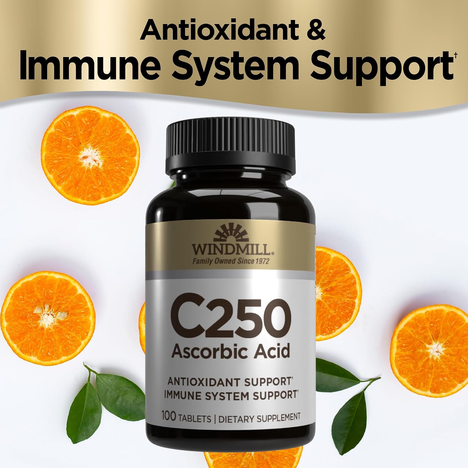 Vitamin C 250 mg Tablets (100 Count) by Windmill
