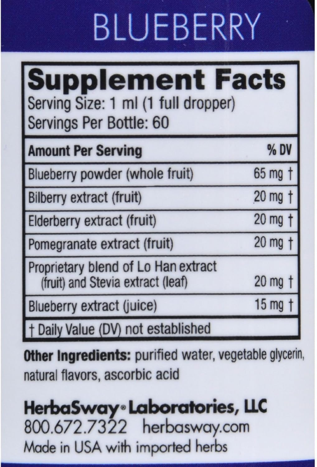 Herbasway Memory Support (Blueberry) 60 mL