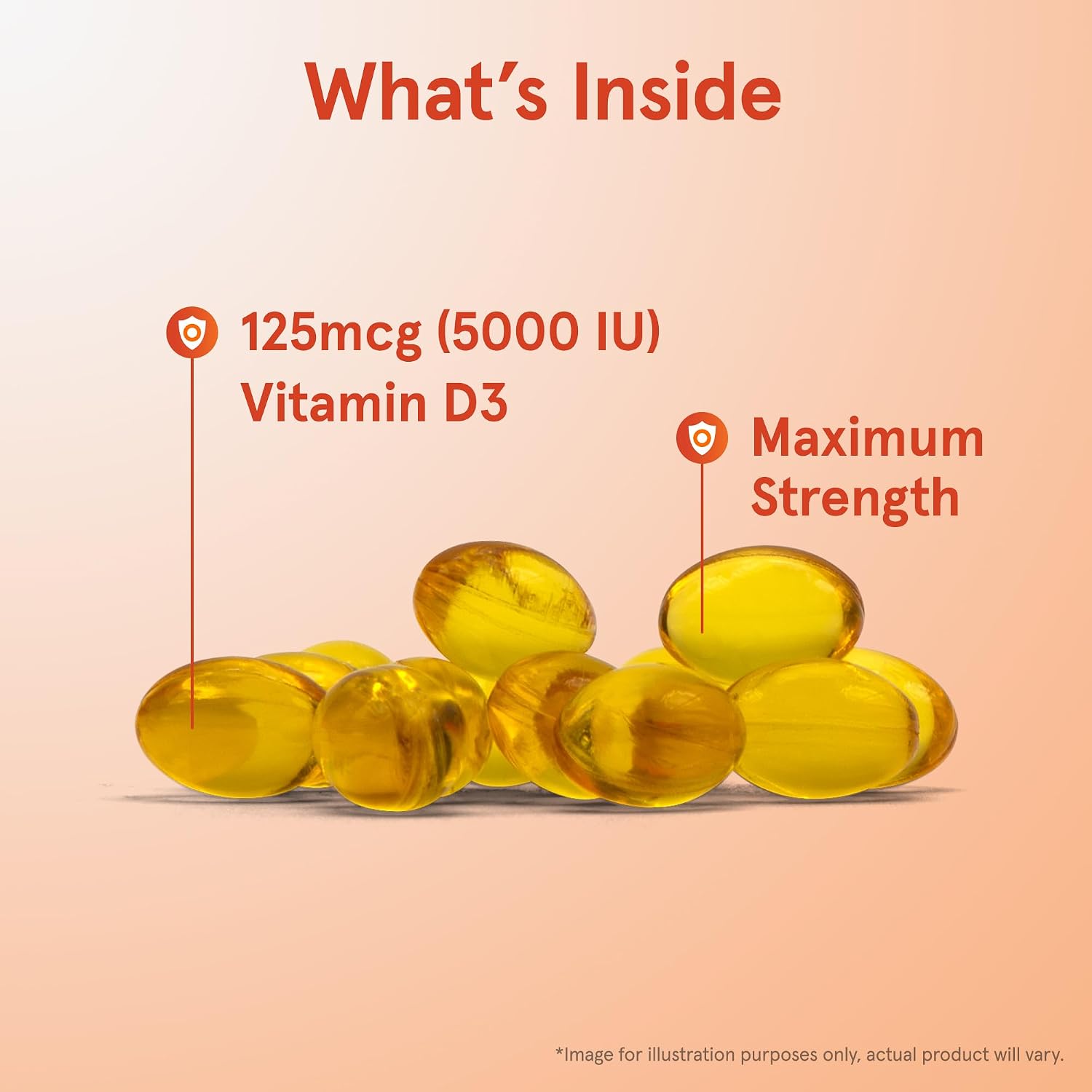 Jarrow Formulas Vitamin D3 125 mcg (5,000 IU) Softgels - 100 Count