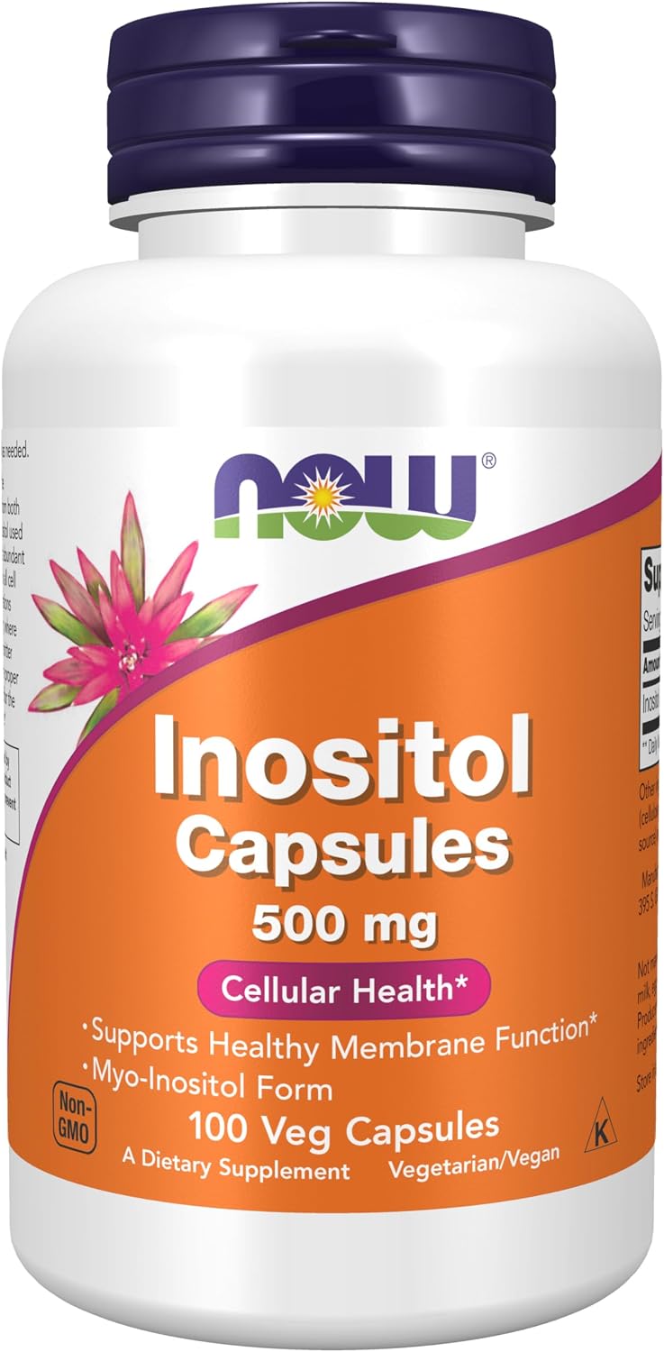 NOW Foods Inositol 500 mg, 100 Veg Capsules