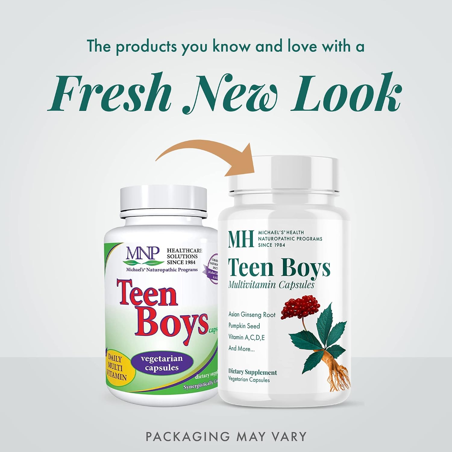 Michael's Health Naturopathic Programs Teen Boys Daily Multivitamin - 60 Vegetarian Capsules - Kosher