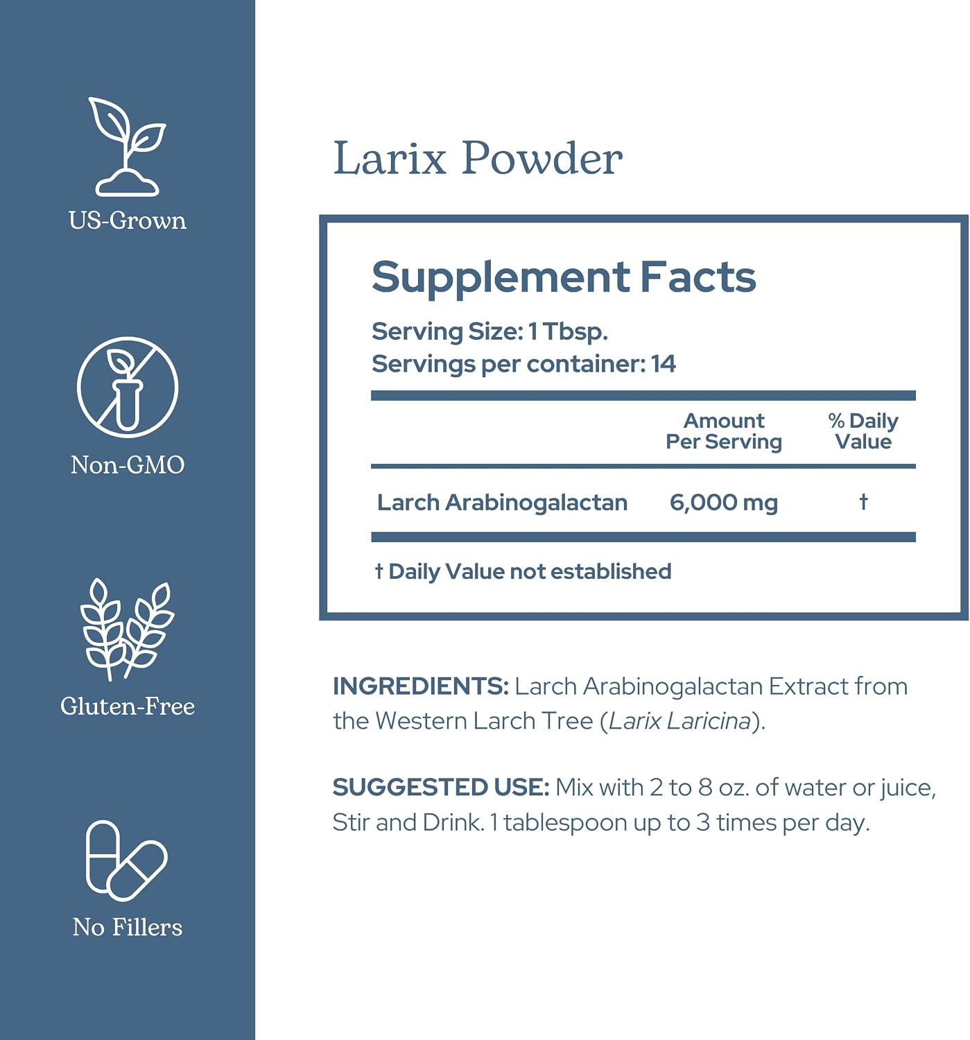 Eclectic Herb Organic Larix Powder - Immune & Gut Health Support (85 g)