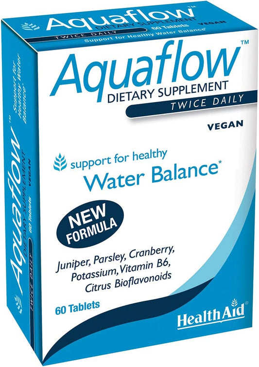 Aquaflow Water Balance Support Tablets – Botanical Blend for Healthy Fluid Balance – 60 Tablets