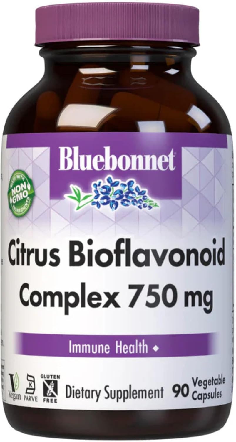 Bluebonnet Citrus Bioflavonoid Complex 750 mg | Immune Support | Non-GMO, Vegan, Gluten-Free | 90 Veggie Capsules - görsel 1